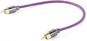 1PC Stereo Cables Male to Male Aux Cable Jack for Home Theater TV DVD CD Loudspeaker Box Power Amplifier(Purple-WH,5m)