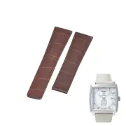 22mm Brown Leather Watch Strap For Tag Heuer Monaco WW2112 FC6215