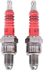 YALIYA Pack of 2 Racing 3 Electrode Spark Plug A7tc for 50cc 110cc 125cc 150cc Atv Scooter Dirt Bike Go Kart