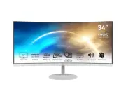 MSI Professional PRO MP341CQ 34" Class UWQHD Curved Screen LCD Monitor - White