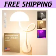 Shroommate Clip-On Bedside Lamp - Bright Reading Light with Mood Settings
