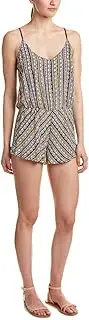 [Dolce Vita] Women's Tribal Trance Lattice Back Hardware Trim Romper Cover up