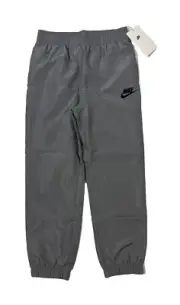 Nike NWT Boys Size 7 Athletic Wind Pant Training Dri Fit Mesh Lined Smoke Grey