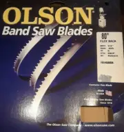 Olson Flex Back Band Saw Blade 80" inch x 1/4", 6 TPI, Skip Raker