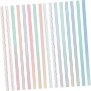 Angoily 2Sets Transparent Long Bar Sticky Index Tabs Reading Markers for Students Practical Page Markers Gradient Colors for Reading Note Taking and Study Supplies