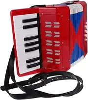 DRESSOOS Baby Mini Accordion Toy Educational Kids Accordion Instrument Red for Teaching Practice