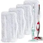 Mop Pads Fit Shark Steam Mop SK & S Series Flat Microfiber Steamer Pad, 4 Pack