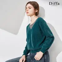 在飛比找momo購物網優惠-【Diffa】氣質貂絨觸感毛衣-女