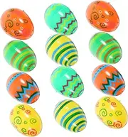 12pcs Easter Egg Party Eggs Favors Fake Eggs Matching Eggs Egg Candy Container Egg-shaped Boxes Fillable Egg Ornaments Eggs Decorations Basket Eggs Filler Plastic
