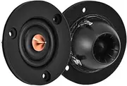 2Pcs 2 Inch Speaker, 30W 4Ω Silk Film Dome Tweeter Treble Speaker Car Loudspeakers, Suitable for HiFi Speaker, Heavy Bass Speaker, Car Subwoofer Under 8 Inch - Black