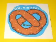VTG 80s TREND Scratch & Sniff PRETZEL Scent MATTE Stinky Sticker, OH, KNOTS!