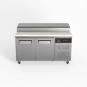 AG Equipment AG 2 Door Saladette Fridge - 8 x 1/3 GN Trays - Pizza Prep Fridges (AG-SH2000-800) - SH2000-800-AG
