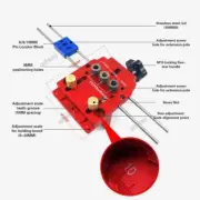 Doweling Jig 3 In 1 Hole Drill Punch Positioner Guide Locator Jig Drill Template
