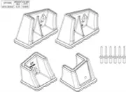 BAILEY Spare Part Feet Kit Bailey P150 Aluminium Platform Ladders SP15-004AZ