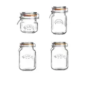Kilner Clip Top Square Jar (Clear) - 1L