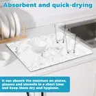 Stone Drying Mat Collapsible Diatomaceous Earth Dish Drying Mat Absorbent EWE