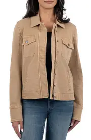 KUT from the Kloth Amanda Boxy Twill Jacket in Cafe at Nordstrom, Size Small