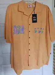 Quiksilver x Stranger Things The Mike Short Sleeve Shirt Orange Mens Medium NWT