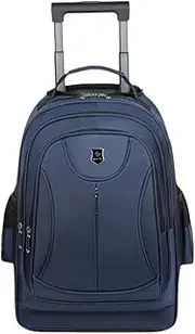 [AsrMyjcx] Travel Backpack with Wheels, Trolley Business Cabin Bag, Water Resistant, Multifunctional Rolling Backpack for