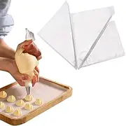 100pcs Plastic Disposable Piping Bags for Cake Decor Icing Frosting Nozzles (Medium)