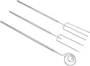 Gatuida 3pcs Stainless Steel Fondue Fork Set Compact Portable Forks for Cheese Chocolate Fondue Ergonomic Design for Comfortable Handling Kitchen Tool for Home Travel