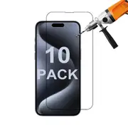 10x Tempered Glass Screen Protector Guard for Apple iPhone 15 PRO MAX Front Bulk