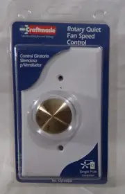 CRAFTMADE CM-4SDH ROTARY QUIET FAN SPEED CONTROL SINGLE POLE WHITE SWITCH / KNOB