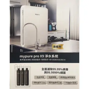 德國 BRITA mypure pro X9 超微濾四階段過濾 淨水器 硬水軟化型