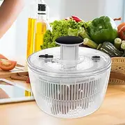 Salad Spinner, Lettuce Spinner with Lid, Large Capacity Fruit Washer Spinner, Practical Salad Dryer, Easy to Use Vegetable Dryer, Salad Bowl Spinner for Herbs Fruits (Clear)