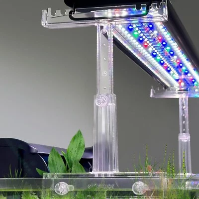 Aquarium Light Holder Adjustable, Clear Acrylic Fish Tank LED Light Riser Sta...