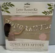 Jumbo Letter Banner Kit CONGRATULATIONS w/ Mini Banner 11 ft Long Amscan NEW
