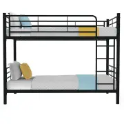 KINGSTON SLUMBER 2in1 Single Metal Bunk Bed Frame, with Modular Design, Dark Matte Grey