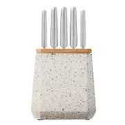 Furi Pro Stone 6pc Block Set Olive Terrazzo 6 Piece