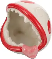 Happyyami Hamster Ceramic Nest Hamster Nest Small Animal Hideout Cage Hamster Gerbil Hide Hamster Sand Bath Hutch Bird Nest Pet Enclosure Hedgehog Lid House Hamster Cooling Nest Red Ceramics