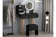 ALFORDSON Dressing Table Stool Set Makeup Mirror Vanity LED Light