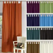 2 Pcs Window Curtain Panel Set Organic Cotton Boho Light Filtering Window Drapes