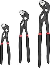 Amazon Basics 3-Piece Quick Release Groove Joint Pliers Set - Drop Forged Chrome Vanadium Steel, Includes 17.78cm,25.4cm, and 30.48cm