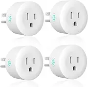 Smart Outlet No Hub Required WiFi Plug Compatible with Alexa Google Home IFTTT 4 Pack