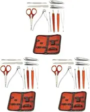 Ipetboom 3 Sets Practical Manicure Tools Set Nail Pliers Cuticle Nippers Hair Scissors Nail Clippers Stainless Steel Easy to Use Portable