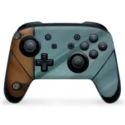 Nintendo Switch Pro Controller Skin Decal Vinyl Wrap - Blue Brown Rivets Metal