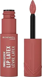 Rimmel Thrill Seeker Lip Latex, 150 Magnetic, Liquid Lipstick, Lipgloss, Lip Colour, Hyaluronic Lipstick, Lip Stain, Smooth Shine, Hydration, Hyaluronic Acid, Vitamin E, Aloe Vera, 6ml