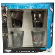 Batman Dark Knight Rises Shot Glass Glassware Set of 4 1.5 oz DC Comics 2012