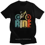 復古 RIDE YOUR MOUNTAIN BIKE T 恤男士 MTB LOVER T 恤短袖印花棉 T 恤 TOP