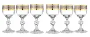 Crystalex 40149/050/QP249 1.75 oz, Claudia Exclusive, Gold Rim, Set of 6