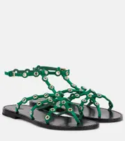 [Pucci] Pucci Emilio suede sandals AU 5 green