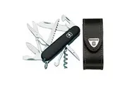 Victorinox Huntsman Black Swiss Army Knife & Belt Leather Pouch