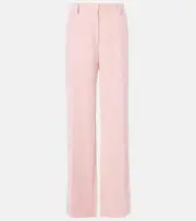 [Dries Van Noten] Dries Van Noten Cotton and hemp wide-leg pants AU 10 pink