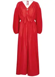 Forte_forte Red Silk-satin Maxi Dress - 0 (UK6) 0 (UK6)