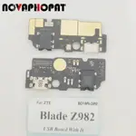 ZTE 適用於中興 BLADE Z982 USB 底座充電器端口插頭耳機音頻插孔麥克風 MIC 充電板排線帶 IC