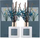 Cocorrína Premium Reed Diffuser Set with Preserved Baby'S Breath & Cotton Sti...
